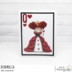 ODDBALL QUEEN OF HEARTS rubber stamp